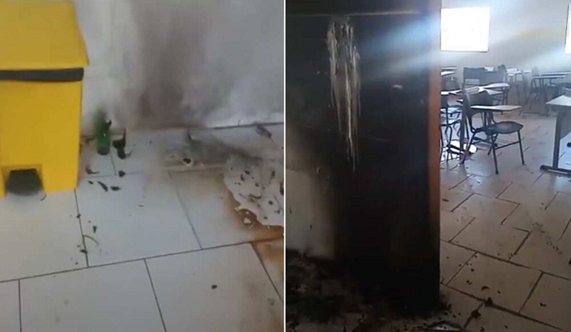 Adolescente tenta esfaquear colegas e incendiar escola na Chapada