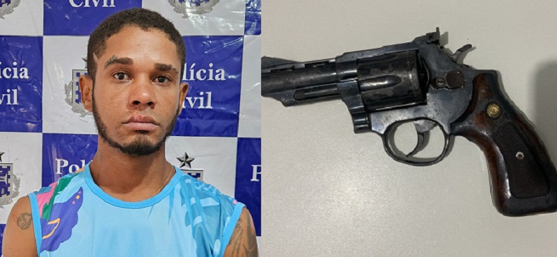 Caravelas- Polícia Civil prende suspeito de homicídio em posse de arma de fogo 