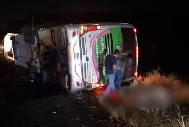 Quatro pessoas morrem e pelo menos 15 ficam feridas após ônibus de turismo tombar em rodovia